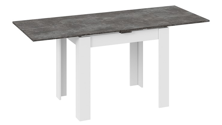 Кухонный стол раздвижной Промо тип 3 (Белый/Ателье темный) в Ноябрьске - изображение 1