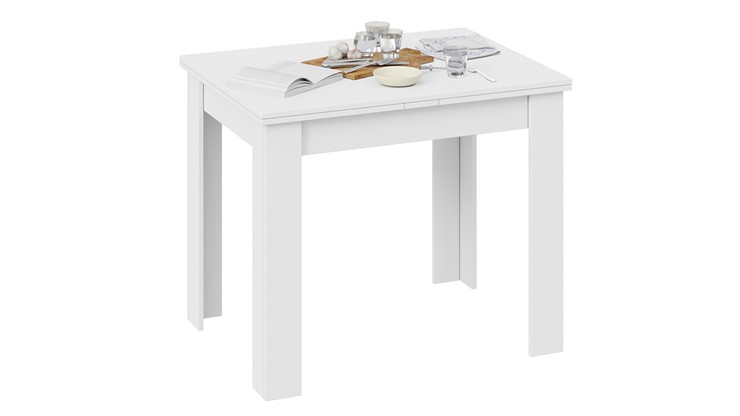 Кухонный раздвижной стол Промо тип 3 (Белый/Белый) в Надыме - изображение 2