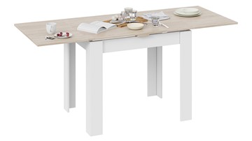 Кухонный стол раскладной Промо тип 3 (Белый/Дуб сонома светлый) в Салехарде - предосмотр 3