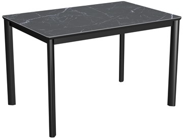 Керамический кухонный стол Римини-мини С, 90х65 (+40) керамика Black Marble (черный) в Ноябрьске