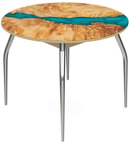 Кухонный раздвижной стол Ривьера - Круг, ноги метал. крашеные №24, ФП (Дерево №30) в Надыме