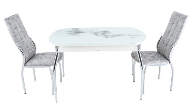 Кухонный стол раздвижной Ривьера исп.1 ноги метал. крашеные №24 Фотопечать (Фрукты №17) в Салехарде - изображение 12