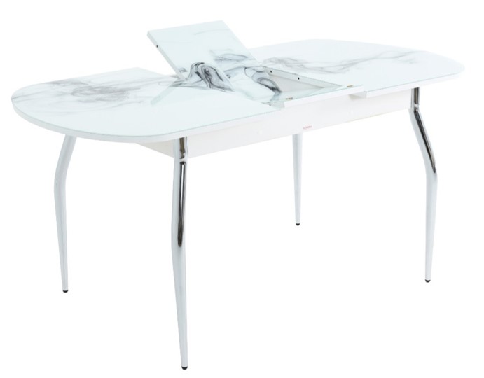 Кухонный стол раздвижной Ривьера исп.1 ноги метал. крашеные №24 Фотопечать (Фрукты №17) в Салехарде - изображение 2