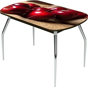 Раздвижной стол Ривьера исп.1 ноги метал. крашеные №24 Фотопечать (Фрукты №21) в Салехарде