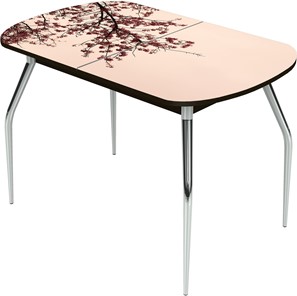 Раздвижной стол Ривьера исп.1 ноги метал. крашеные №24 Фотопечать (Текстура №42) в Салехарде