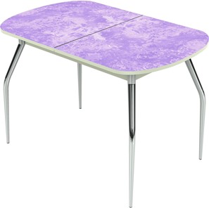 Раздвижной стол Ривьера исп.1 ноги метал. крашеные №24 Фотопечать (Текстура №49) в Салехарде