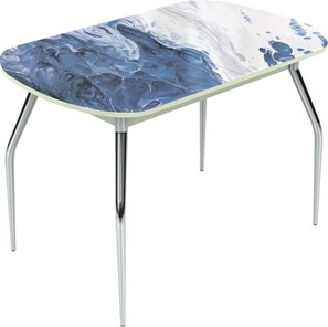 Обеденный раздвижной стол Ривьера исп.1 ноги метал. крашеные №24 Фотопечать (Вода №11) в Надыме