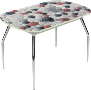 Кухонный стол раскладной Ривьера исп.2 ноги метал. крашеные №24 Фотопечать (Текстура №62) в Салехарде