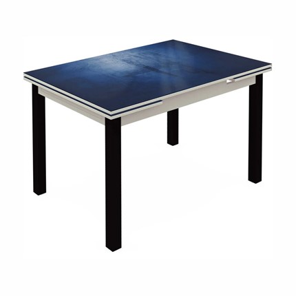Кухонный стол раскладной Шанхай исп.2 ноги метал. крашеные №21 (Exclusive h149/белый) в Надыме - изображение
