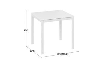 Раздвижной стол Слайд тип 1 (Белый матовый, Белый) в Салехарде - предосмотр 4