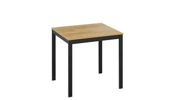 Кухонный раскладной стол Слайд тип 1 (Черный муар, Дуб Крафт золотой) в Салехарде - предосмотр 2