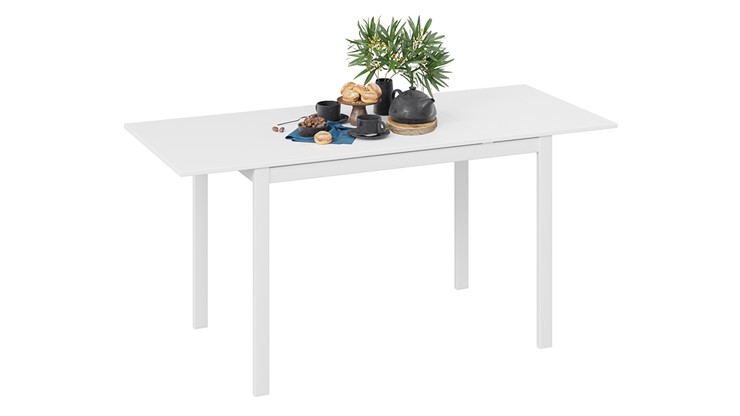 Кухонный раскладной стол Слайд тип 2 (Белый матовый, Белый) в Надыме - изображение 1