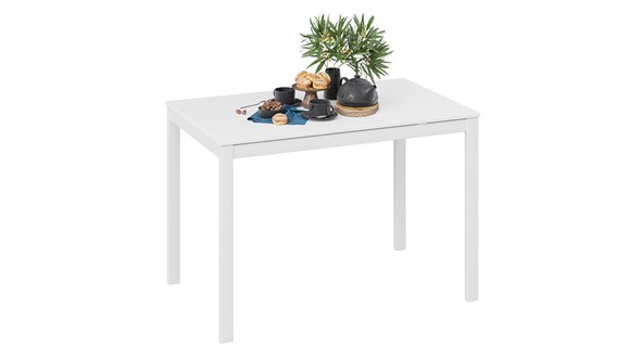 Кухонный раскладной стол Слайд тип 2 (Белый матовый, Белый) в Салехарде - изображение
