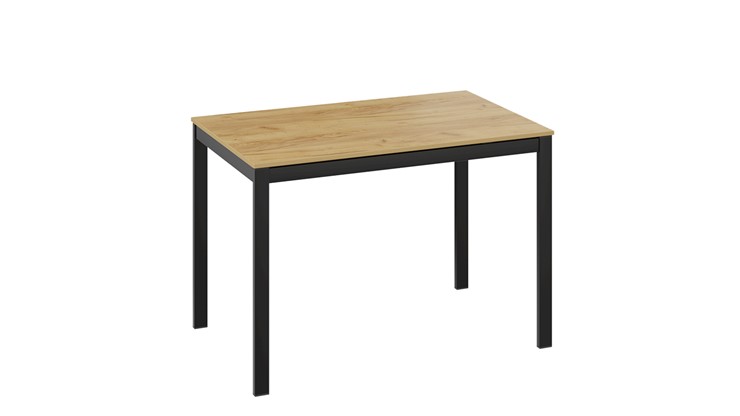 Кухонный раздвижной стол Слайд тип 2 (Черный муар, Дуб Крафт золотой) в Салехарде - изображение 2