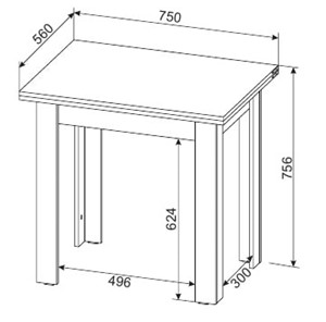 Кухонный стол раздвижной СО-3, белый в Салехарде - предосмотр 2