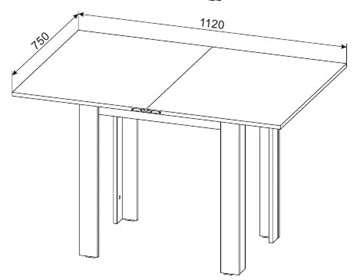 Кухонный стол раздвижной СО-3, белый в Салехарде - предосмотр 3