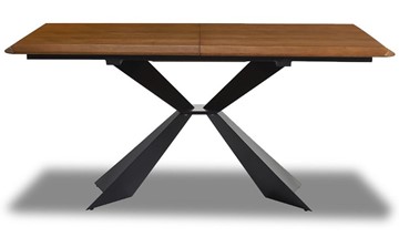 Кухонный раскладной стол T1712A: орех 180 (WK-07)/черный (PC-02) в Салехарде