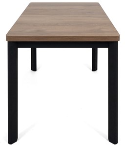 Кухонный раскладной стол Токио-2L (ноги металлические черные, дуб табако) в Салехарде - предосмотр 2