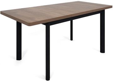 Кухонный раскладной стол Токио-2L (ноги металлические черные, дуб табако) в Губкинском - предосмотр 3