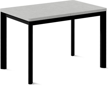 Кухонный стол раздвижной Токио-2L (ноги металлические черные, светлый цемент) в Ноябрьске