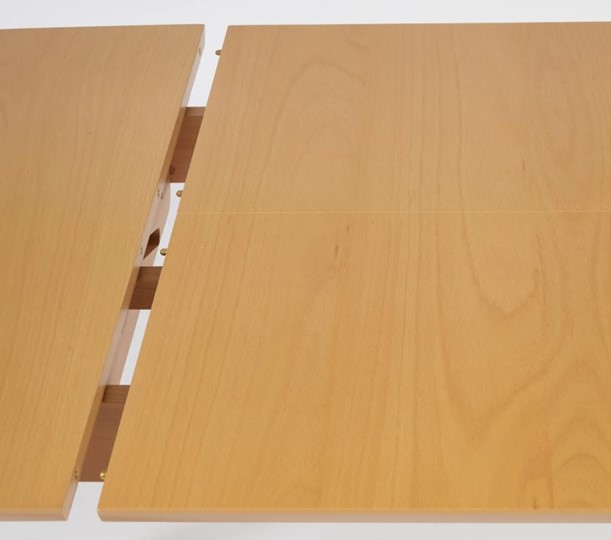 Стол раздвижной VAKU (Ваку) бук/мдф 80x120+40x75, Натуральный бук арт.13987 в Салехарде - изображение 4
