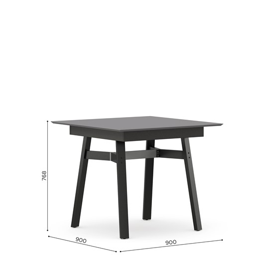Обеденный стол 900 Элиот ЛД 414.110.000, Оникс Серый/Чёрный в Салехарде - изображение 3
