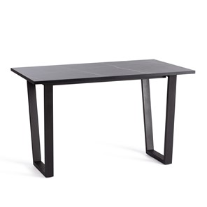 Кухонный обеденный стол COSTA ЛДСП/HPL/металл, 120х80х75см, Мрамор чёрный/чёрный, арт.20625 в Салехарде - предосмотр
