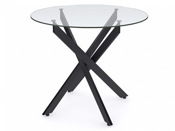 Стол обеденный Dikline R900 стекло/ножки черный металл в Надыме