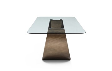 Обеденный стол DT9305FGI (240) прозрачный/бронзовый в Салехарде - предосмотр 2