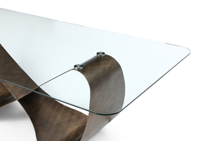 Обеденный стол DT9305FGI (240) прозрачный/бронзовый в Салехарде - изображение 3