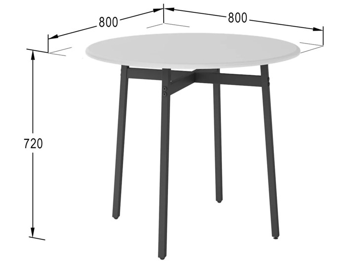 Кухонный стол Медисон (белый) в Салехарде - изображение 3