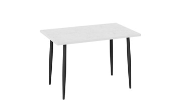 Обеденный стол Невада ДП1-02-08 (Белый мрамор/Черный матовый) в Салехарде - предосмотр 1