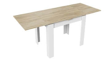 Кухонный стол раскладной Промо тип 3 (Белый/Дуб сонома светлый) в Салехарде - предосмотр 1