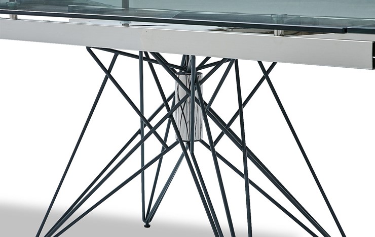 Кухонный стол раскладной T-041 (140) прозрачный в Надыме - изображение 2