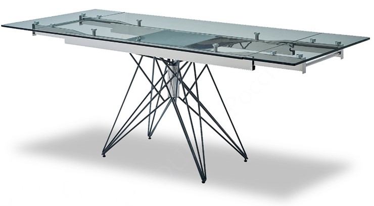 Кухонный стол раскладной T-041 (140) прозрачный в Муравленко - изображение 3