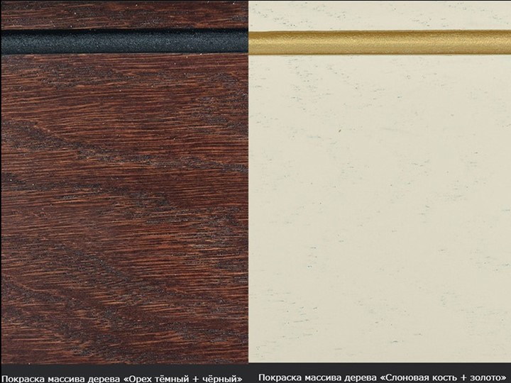 Кухонный стол раскладной Фабрицио-1 исп. Мини 1100, Тон 11 Покраска + патина с прорисовкой (на столешнице) в Салехарде - изображение 6