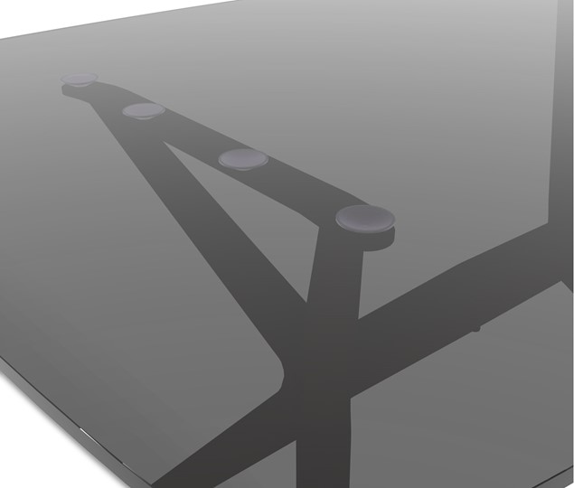 Кухонный стол SHT-ТT26 90 стекло/SHT-TU30 дымчатый/черный в Салехарде - изображение 4