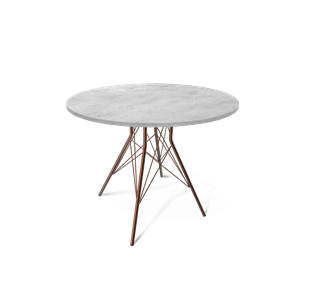 Стол на кухню SHT-TU2-1 / SHT-TT 90 ЛДСП (бетон чикаго светло-серый/медный металлик) в Надыме