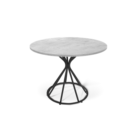 Кухонный обеденный стол SHT-TU4-1 / SHT-TT 90 ЛДСП (бетон чикаго светло-серый/черный муар) в Салехарде - изображение