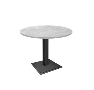 Кухонный обеденный стол SHT-TU5-BS1 / SHT-TT 90 ЛДСП (бетон чикаго светло-серый/черный) в Ноябрьске