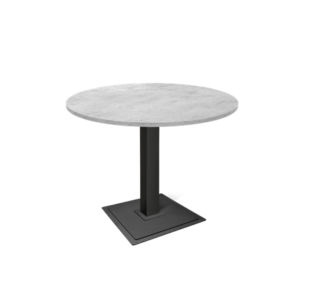 Кухонный обеденный стол SHT-TU5-BS1 / SHT-TT 90 ЛДСП (бетон чикаго светло-серый/черный) в Салехарде - изображение