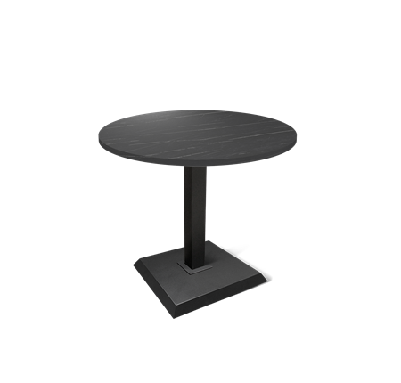 Стол кухонный SHT-TU5-BS2 / SHT-TT 80 ЛДСП (камень пьетра гриджио черный/черный) в Тарко-Сале - изображение