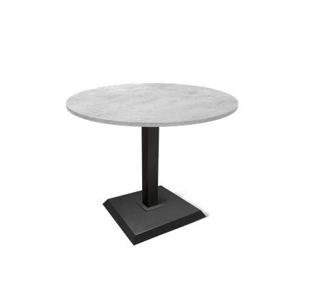 Стол на кухню SHT-TU5-BS2 / SHT-TT 90 ЛДСП (бетон чикаго светло-серый/черный) в Салехарде - изображение