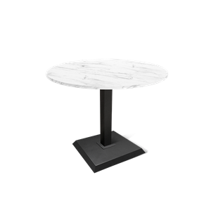 Круглый кухонный стол SHT-TU5-BS2 / SHT-TT 90 ЛДСП (мрамор кристалл/черный) в Новом Уренгое