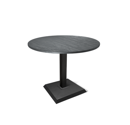 Кухонный обеденный стол SHT-TU5-BS2 / SHT-TT 90 МДФ (каменный уголь/черный) в Ноябрьске - изображение