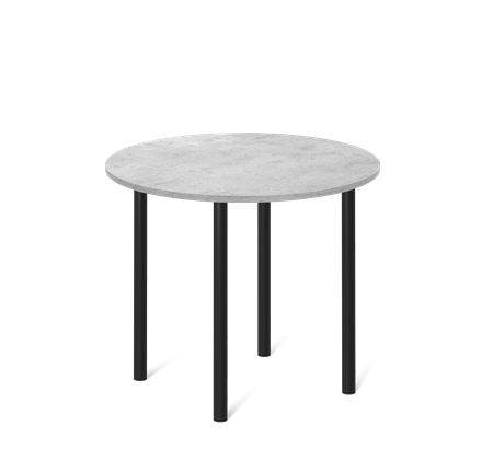 Кухонный обеденный стол SHT-TU66 / SHT-TT 90 ЛДСП (бетон чикаго светло-серый/черный) в Салехарде - изображение