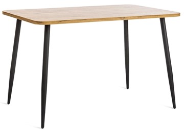 Обеденный стол PLUTO ЛДСП/металл, 120x80x77, Дуб вотан/Черный арт.19317 в Салехарде