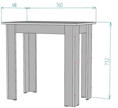 Кухонный стол T94, ДКМ в Салехарде - изображение 1