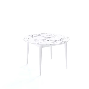 Раздвижной стол Kenner W1200 (Белый/Мрамор белый) в Надыме
