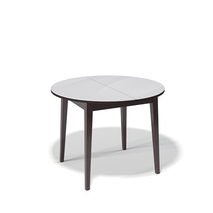 Кухонный стол раскладной Kenner 1000M (Венге/Стекло белое сатин) в Салехарде - изображение